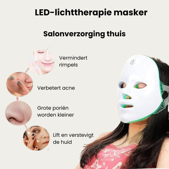 Masker met LED-lichttherapie